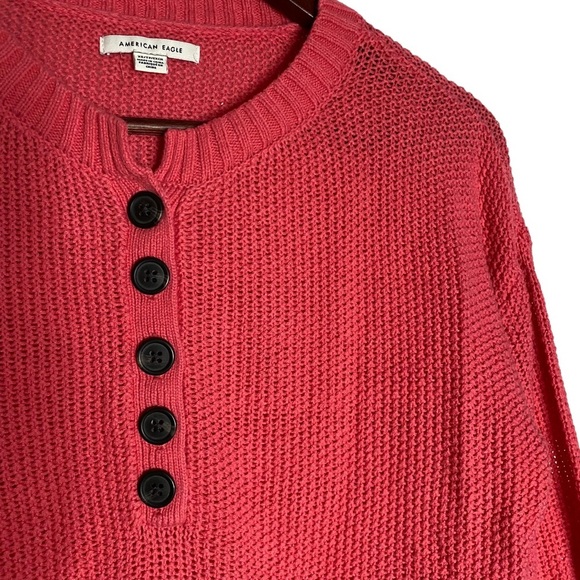 American Eagle Outfitters Knit Long Sleeve Sweater 1/2 Button Down Extra Small - Picture 8 of 15